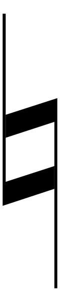 The image shows a gray background with two black vertical lines on either side of it.