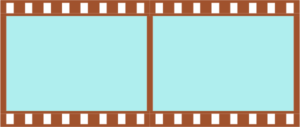 The image shows a simple representation of film frames with red borders on a light background, arranged horizontally to form what appears to be an animated sequence in grayscale tones.
