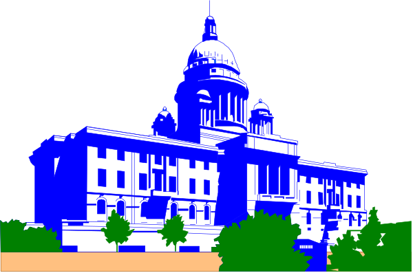 The image shows a digital rendering of an iconic building with columns against a dark sky background; it is stylized to resemble a cityscape at nighttime.