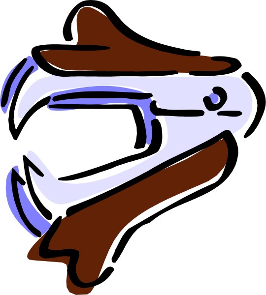 The image shows a stylized graphic of an anglerfish with red fins on its head, wearing goggles over one eye, set against a black background.