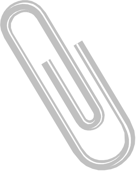 The image shows a stylized illustration of an envelope with paperclip on top against a black background.
