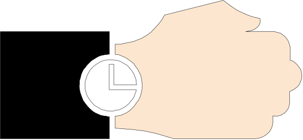 The image shows a black and white cartoon of two hands holding an object with numbers on it while standing next to each other in front of what appears to be another hand pointing at them from behind.