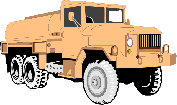 The illustration shows a large yellow fire truck with its lights on parked next to an open body of water at nighttime under clear skies.
