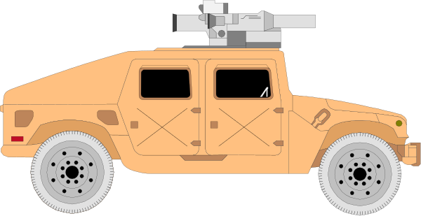The image shows a toy car with an orange color scheme parked on top of what appears to be a small ramp-like structure in front of it.