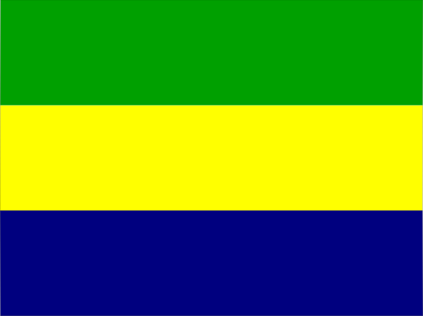 The image shows a black rectangle with two yellow lines on either side of it against a gray background.