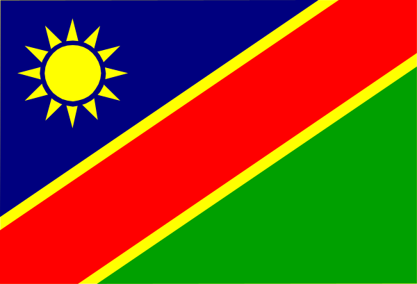 The flag of Zimbabwe with a red stripe on its side is shown next to another smaller flag that appears similar but has no stars in it.