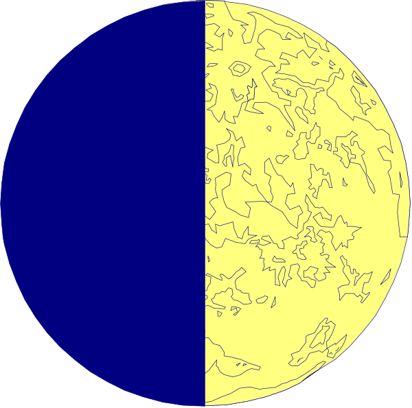 The image shows a satellite view of Earth with two different shades representing landmasses on either side: blue for nighttime areas (possibly indicating cold regions) and yellowish-orange for daylight areas, suggesting warmer climates; there is no visible text or human activity in the depicted scene.