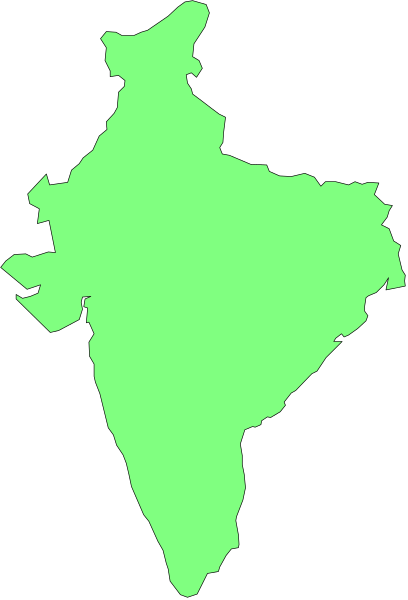 The map shows India with a focus on its northern region highlighted by green coloring.