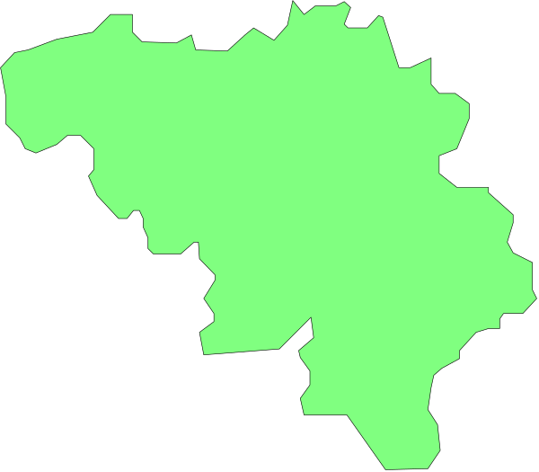 The image shows a stylized map with green areas representing landmasses against a dark background; there is no text present in this clip-art representation of a region on Earth.