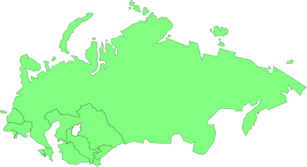 The map shows Europe with a focus on Russia's borders highlighted by green coloring.