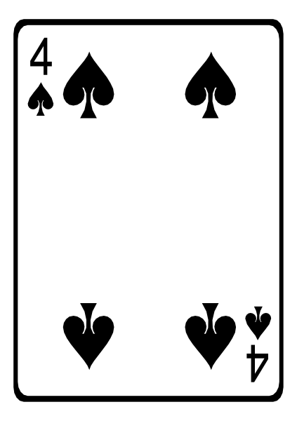 The card shows a royal flush of spades with an ace on top.