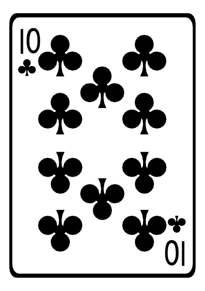 The card shows a royal flush of spades with four aces and an ace high on top.