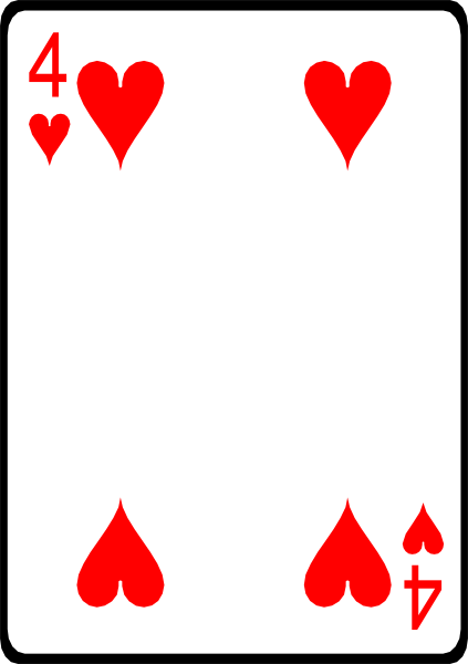 The card shows a royal flush of spades with hearts as back design on each suit symbol.