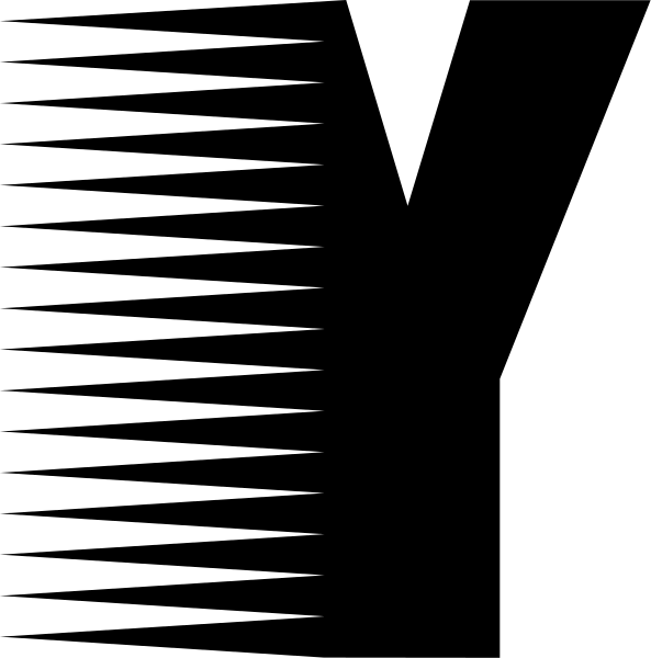 The image shows a simple black background with two white lines intersecting at an angle near each other on the left side of the frame.