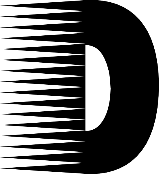 The image shows a black screen with two contrasting images: on top appears to be an abstract pattern of lines; below it is what looks like a photographic representation of a person's face in profile view, captured from behind and slightly out-of-focus.