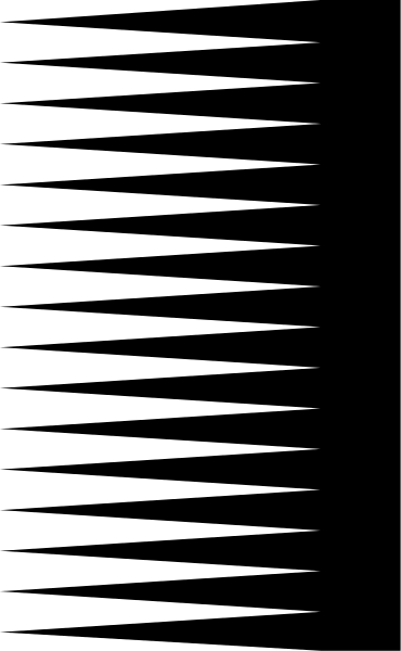 The image shows a black and white striped pattern with no distinguishable content within it.