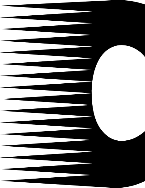 The image shows a black and white striped pattern with no distinguishable content within it.