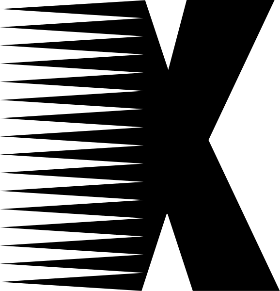 The image shows a simple black and white line drawing of three vertical bars with varying lengths from left to right against an empty background.