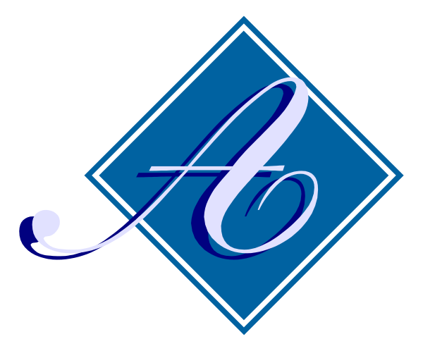 The image shows a logo with stylized text that reads "H" inside an abstract blue diamond shape on top of what appears to be a black background.