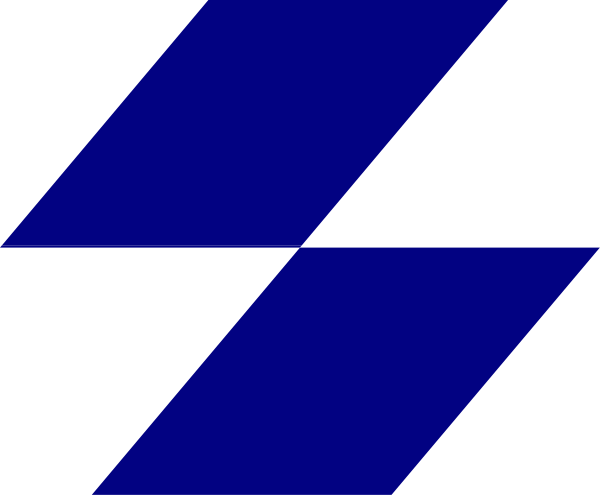 The image shows a black and white abstract design with diagonal lines creating an optical illusion of depth.