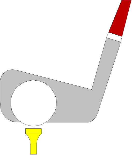 The image shows a golf club with an attached ball on top of it against a black background.