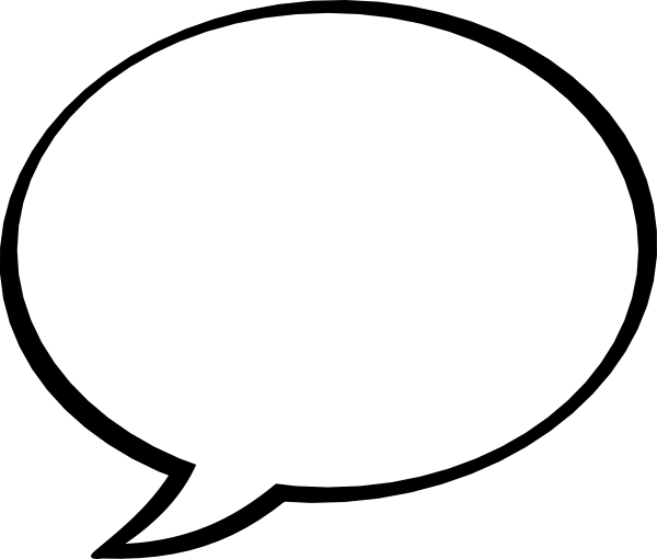 The image shows a speech bubble with no text inside it against an abstract background that appears to be digital glitch-art.