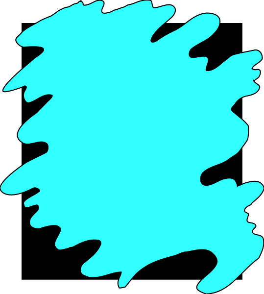 The image shows a blue abstract shape with wavy lines against a black background.