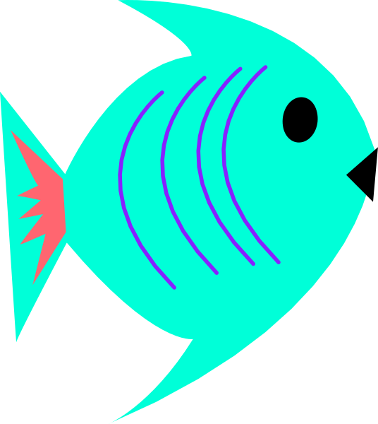 The image shows a stylized graphic of an open fish with its mouth wide open to reveal teeth inside it against a black background.