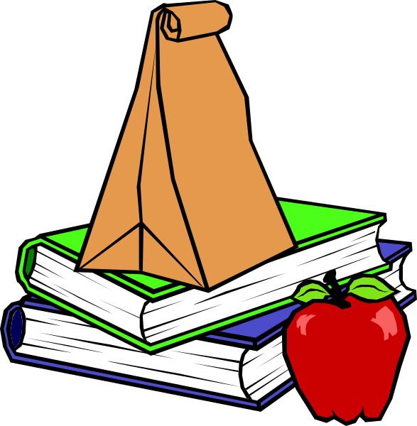 The image shows a cartoon of an orange cone on top of two books with apples next to them against a black background.
