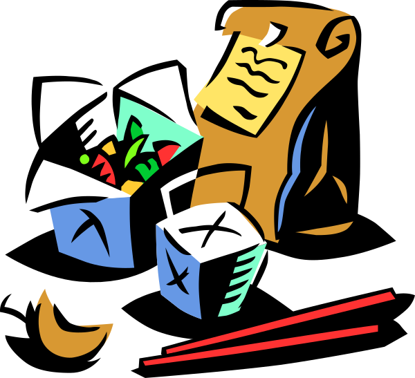 The black and white illustration shows a cluttered desk with various items such as papers, boxes of tissues, an envelope, scissors, pens, pencils, books, and other miscellaneous objects scattered across it.