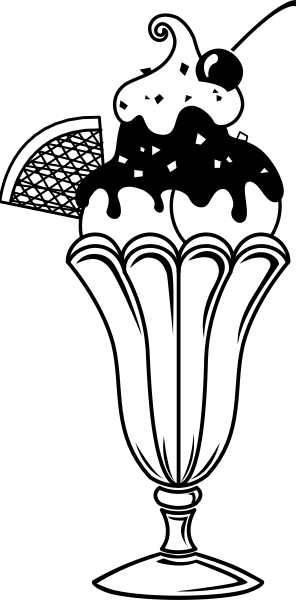 The black and white photo shows a cake with candles on top of it inside an ice cream cone shape container against a dark background.