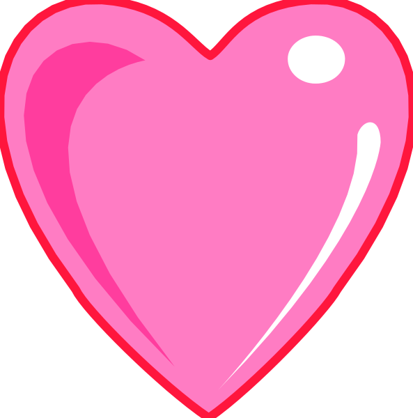 The image shows two pink heart shapes with a slight shadow effect on them against a black background.