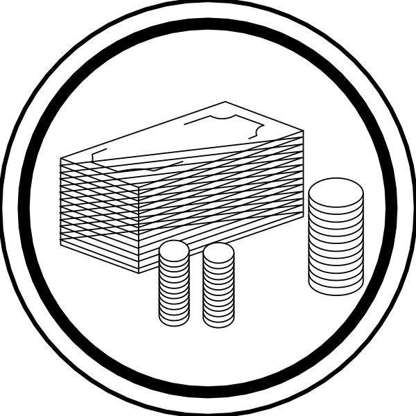 The black and white illustration shows a circular object with two smaller circles inside it on its left side; to the right is an oval shape containing another circle within itself atop which rests what appears to be a cylindrical item, possibly a can or bottle.