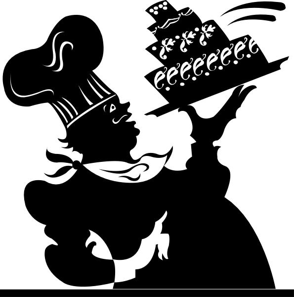 The black and white silhouette of a person with an object that resembles a guitar next to them.