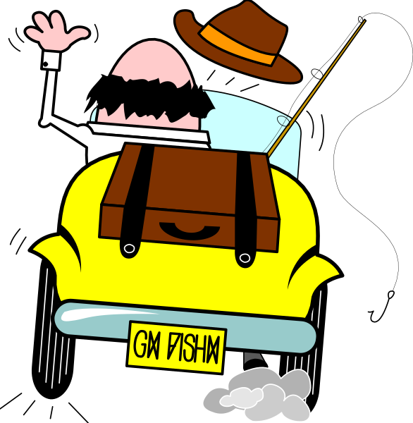 The image shows a cartoon of an animated character with luggage on its back standing next to what appears to be a suitcase labeled "GMS 675". There is also another smaller figure in front, holding up their hand as if waving or signaling something off-camera. In the background there's text that reads "Welcome" and an image of luggage with wheels on it. The character has brown hair and a mustache, wearing glasses over its eyes.