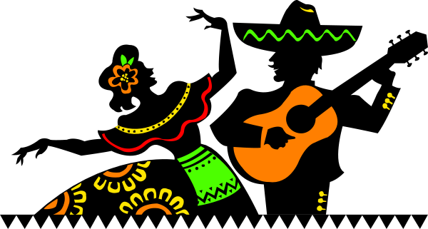 The image shows a colorful illustration of an object that resembles a guitar with various patterns around it on what appears to be a dark background.
