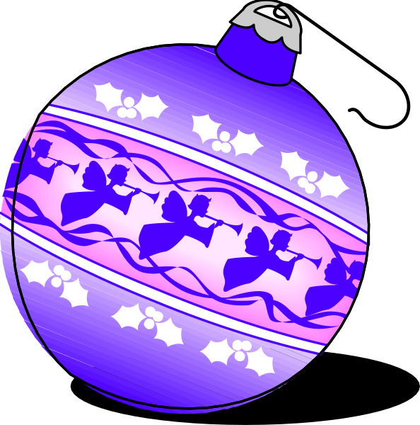 The image shows a black silhouette of an object with two circular openings on either side against a purple background; there is no text present in this clip-art illustration.