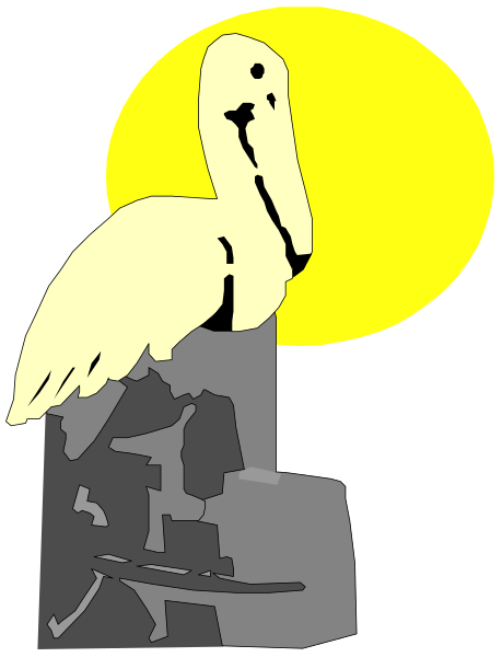 The image features a cartoon of an ostrich standing on top of what appears to be a stone monument at night with a yellow moon in the sky above it.