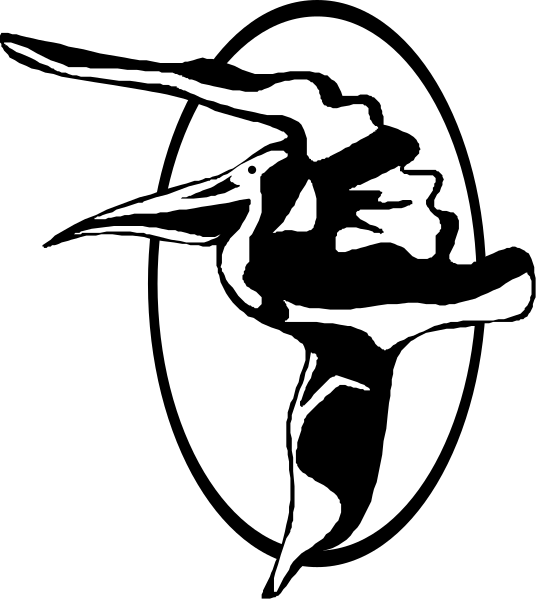 The logo features a stylized bird with an outstretched wing on its right side against a black background inside what appears to be a shield-like shape outlined in white.