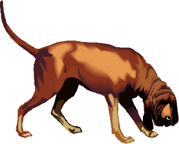 The image shows a large brown dog standing on its hind legs with front paws raised as if it's walking upright against an indistinct background that does not provide any additional context about location or time of day.