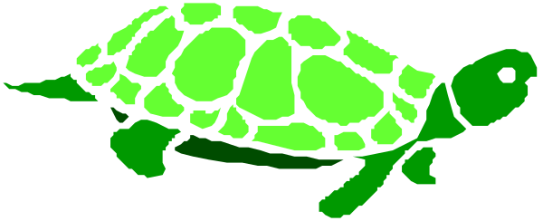 The image shows a green turtle with spots on its shell swimming underwater next to some rocks that have moss growing on them in what appears to be an ocean environment.