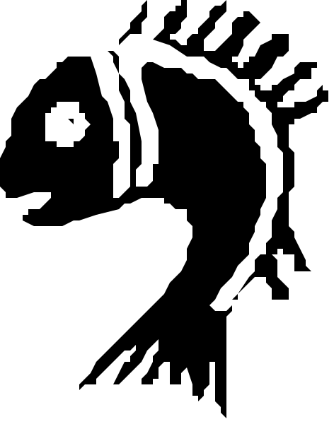 The image shows a black screen with two white rectangles on either side of it; there is no content within these areas to provide more detail about what might be depicted in them.