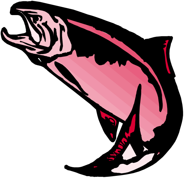 The image shows a cartoon of an open mouth with sharp teeth resembling that of a shark or crocodile against a black background.