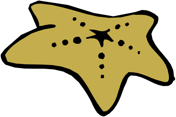 The image shows a stylized graphic of an animal with spots on its body resembling stars against a black background.