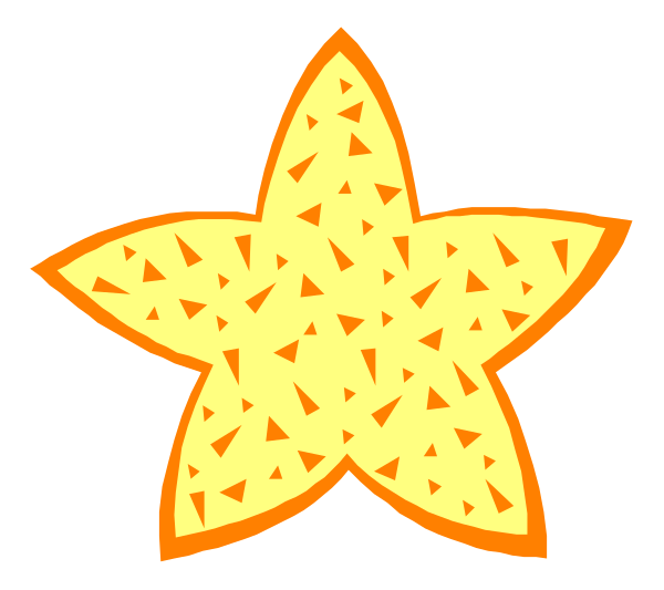 The image shows a bright orange star with many smaller stars around it against an unseen background.