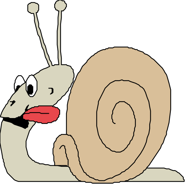 The cartoon depicts a snail with human lips on its shell riding next to an alien character that resembles a ladybug-like creature in space.