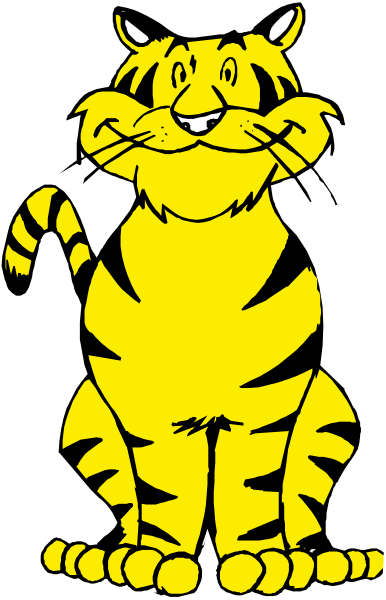 The image shows a cartoon of Garfield Cat with his arms outstretched against a black background.