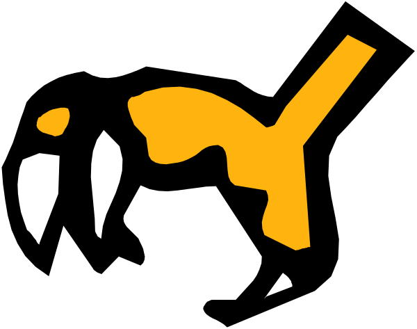 The image shows a black cat with white paws sitting on top of an orange traffic cone against a dark background.