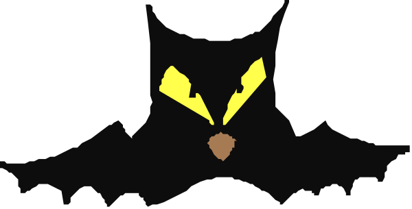 The image shows a black cat with yellow eyes against a dark background on what appears to be an advertisement banner for "Batman."