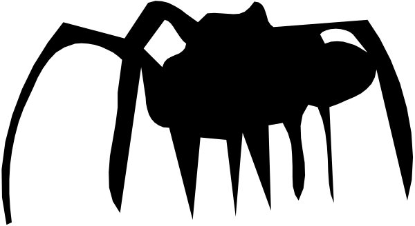 The image shows a black silhouette of an animal with its head turned to look at something off camera on what appears to be a gray background.